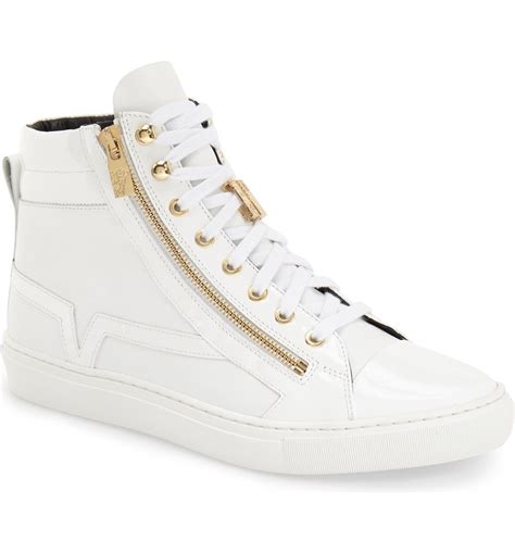 versace sneakers herren ebay|Versace zipped high top sneakers.